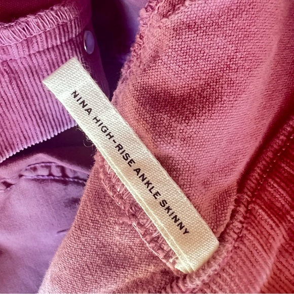 Rag & Bone  pink corduroy Nina high-rise pants 26 - Picture 5 of 8
